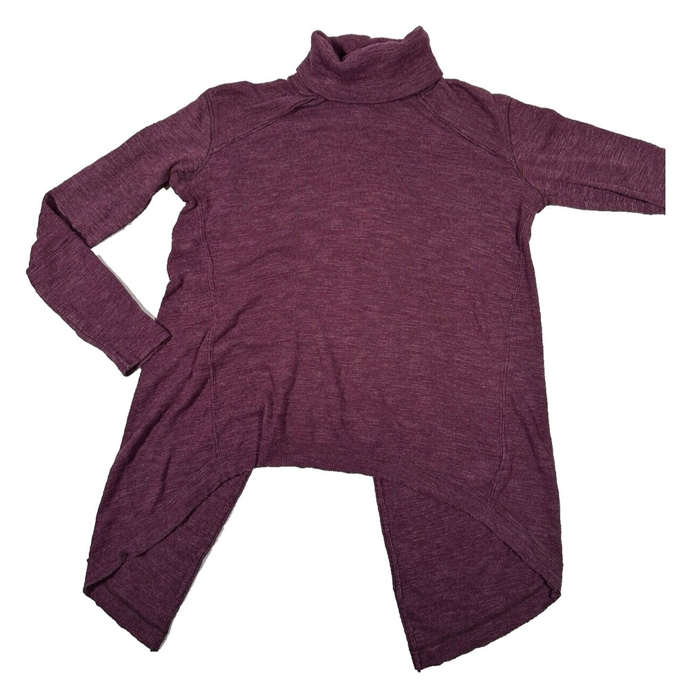 We‎ The Free People XS Tunic Turtleneck Split Back Long Sleeve Plum Purple Boho